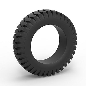 Semi truck tire 3 Scale 1 to 25