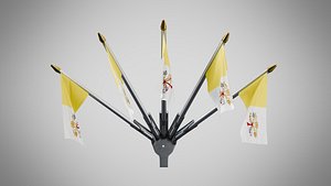 Wall Mount Flags 5 Of Holy See model