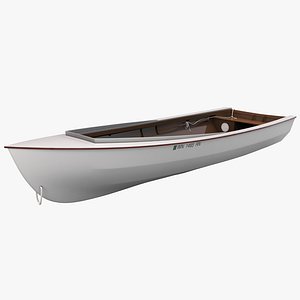 skiff boat 3d model