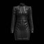 Vestido acolchado de piel mujer modelo 3d