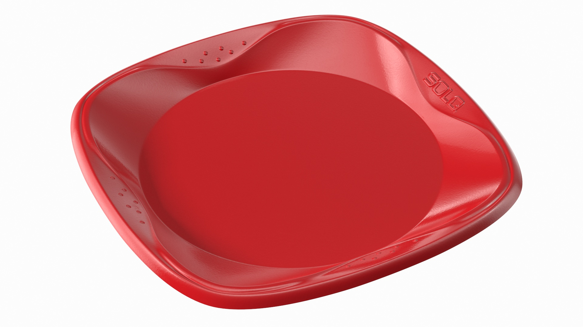 Solo Squared Plastic Plate Red 3D Model TurboSquid 1942031