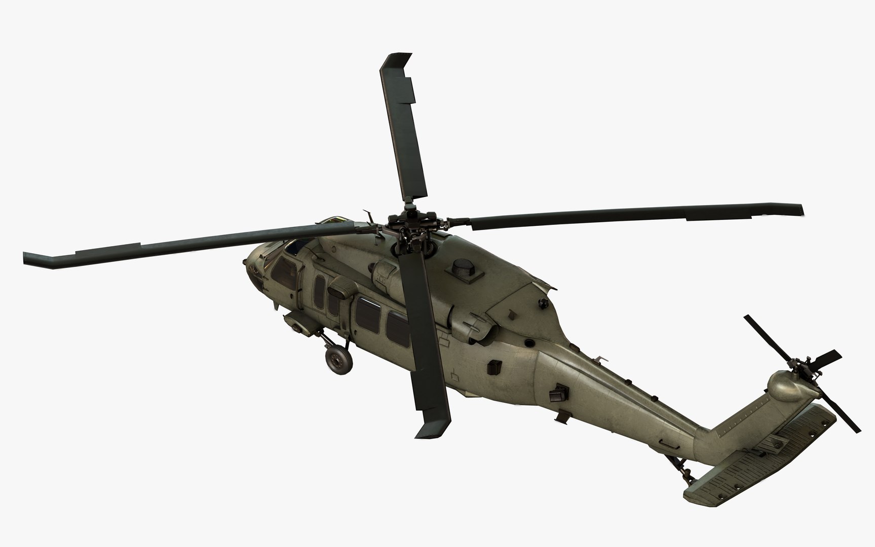 3D Sikorsky UH-60 Black Hawk US Military Utility Helicopter GameReady ...