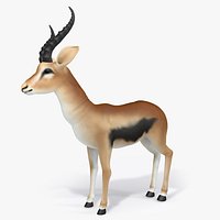 3d Cartoon Antelope