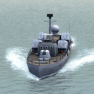 3d model chinese navy huangfeng osa-i