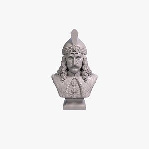3D Vlad the Impaler Bust Sculpture 3D Print Model STL File Printable Bust