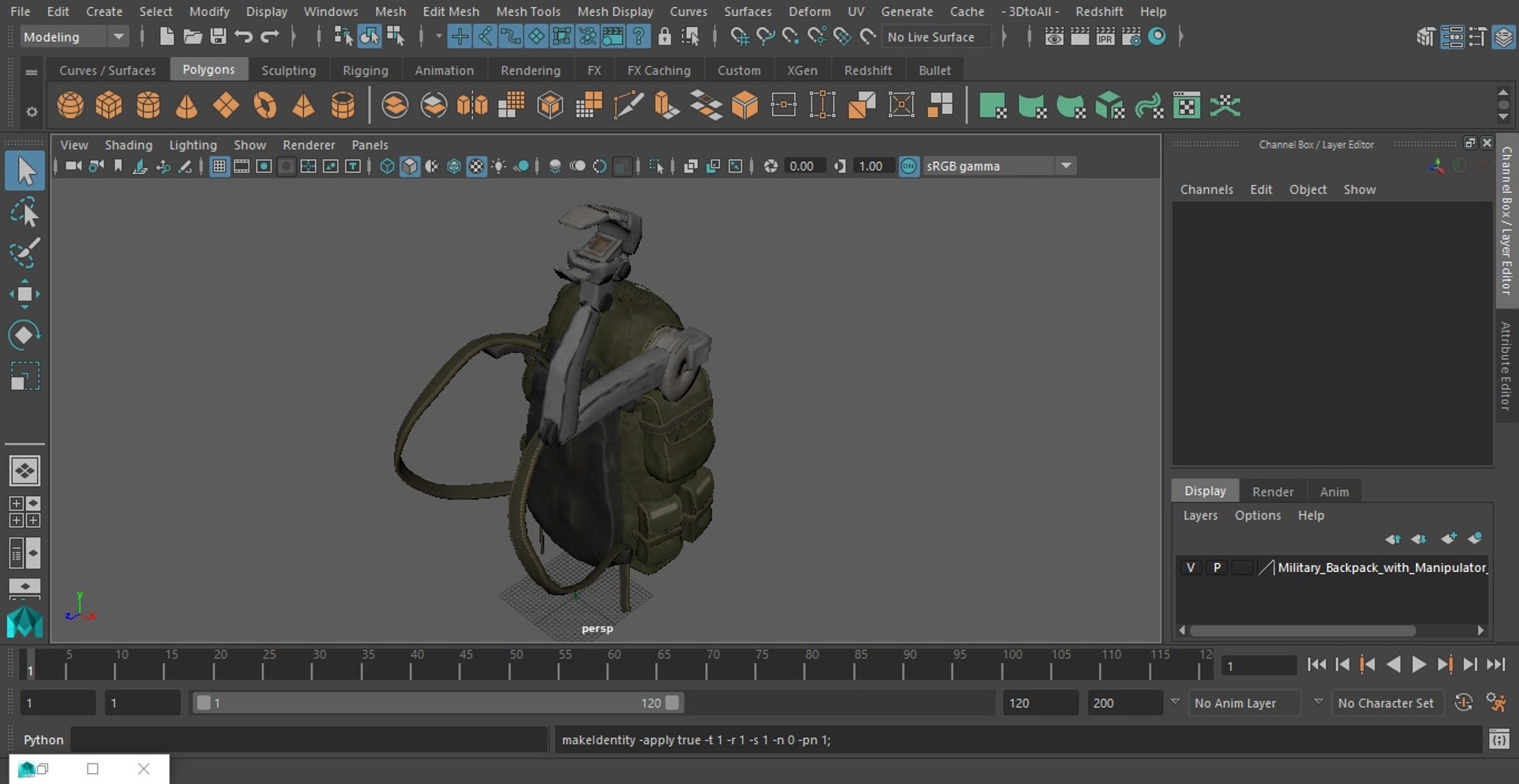 3D Military Backpack with Manipulator model https://p.turbosquid.com/ts-thumb/x2/DXyVpM/oM/militarybackpackwithmanipulator3dsmodel017/jpg/1700687930/1920x1080/fit_q87/fbbc19f2ac28279a7c637cb07f7703d7cbd2a450/militarybackpackwithmanipulator3dsmodel017.jpg