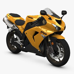 とと ZX-6R Kawasaki Ninja Sport Bike - 2008 Model 3D - TurboSquid