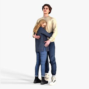 Couple in Love 3D model