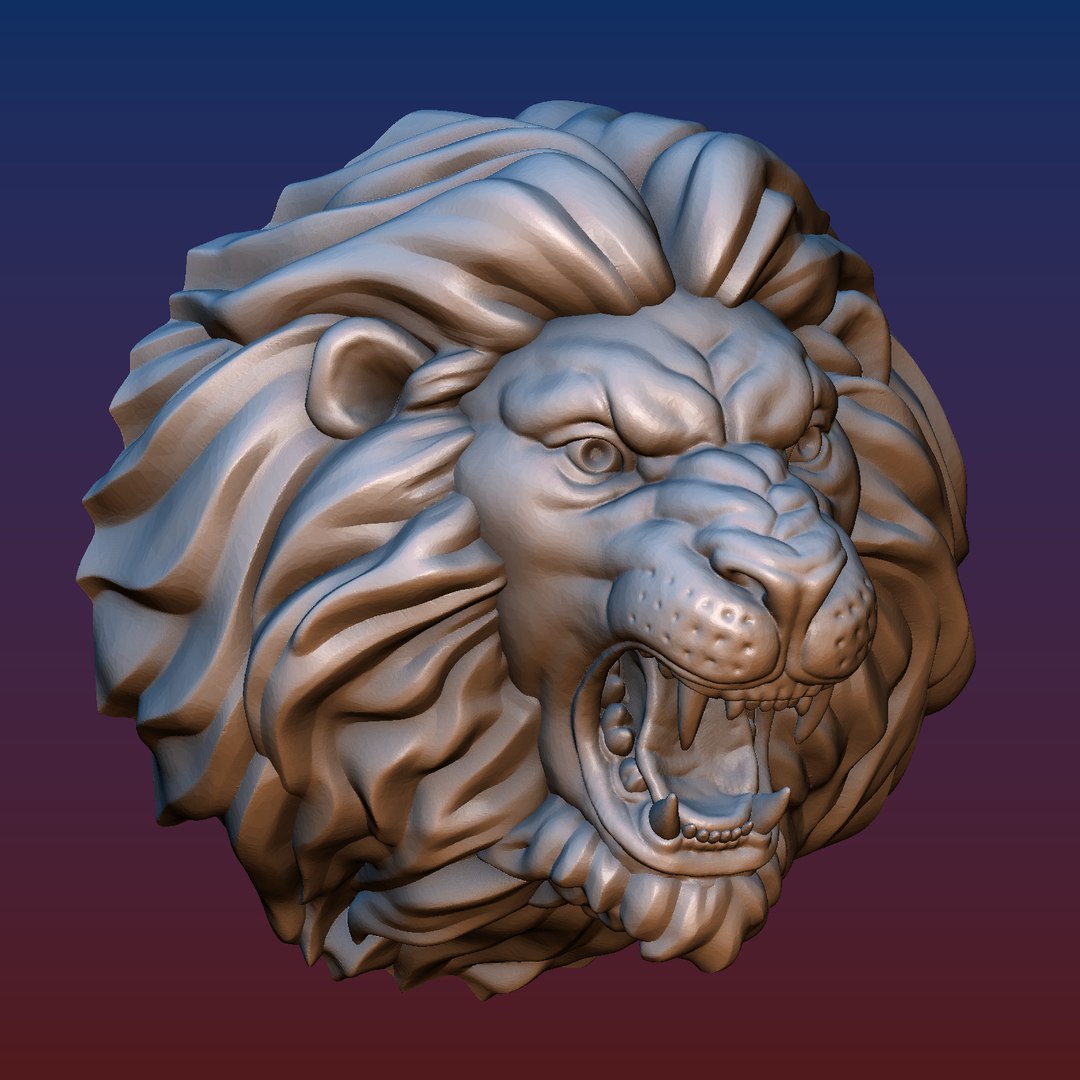 3D Lion Head Print - TurboSquid 1872302