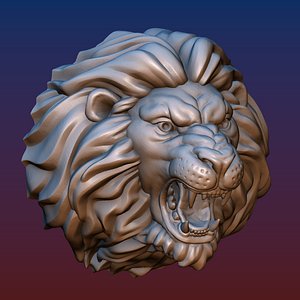 3D Lion head print