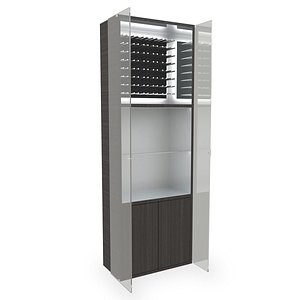 mini bar with wine chiller 3D