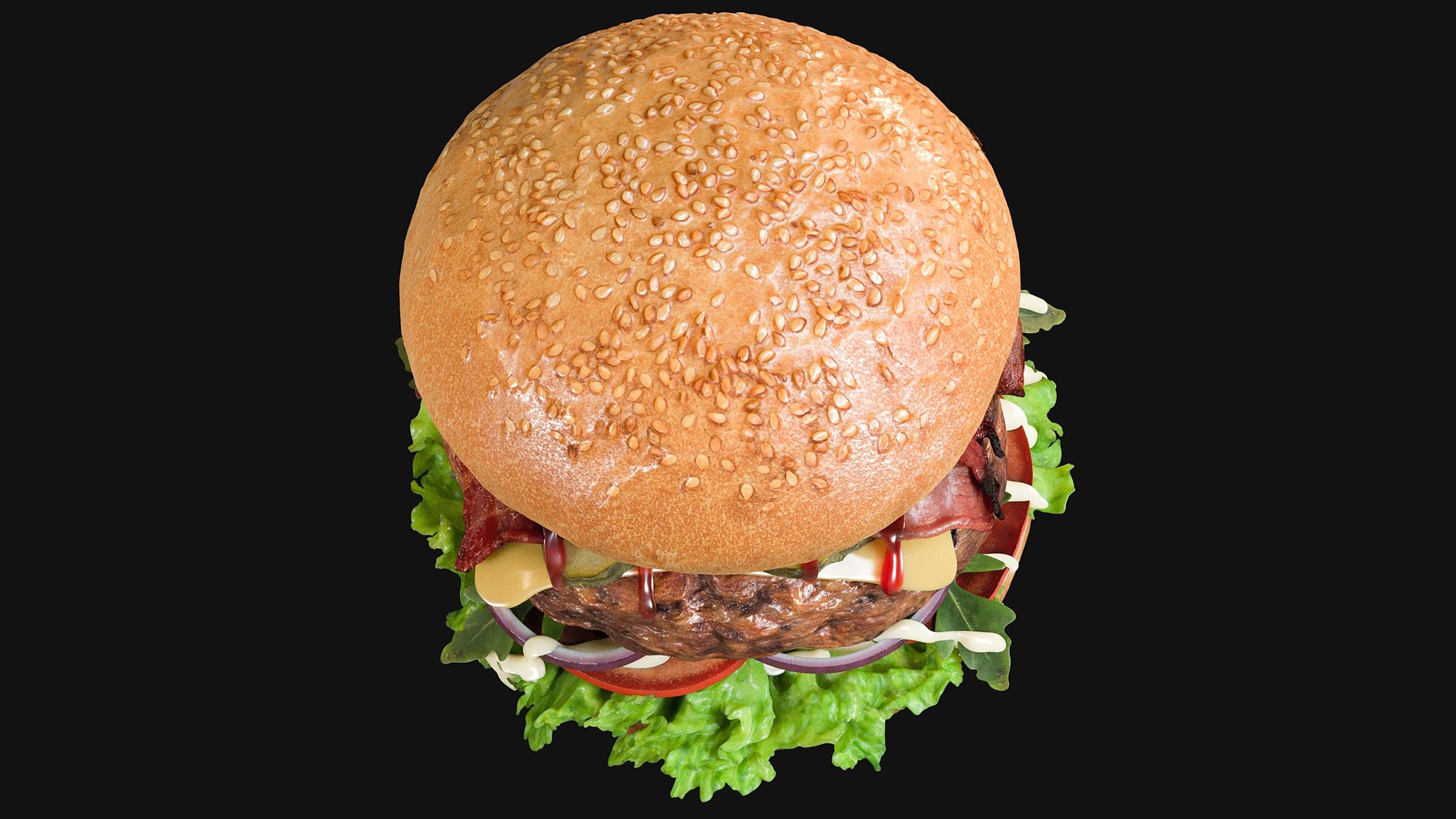 realistic burger 3D https://p.turbosquid.com/ts-thumb/x2/K7UXaN/aj/_view05/jpg/1614376196/1920x1080/fit_q87/57f85a93fc9dc029eded1db7d7f4fee508886f74/_view05.jpg