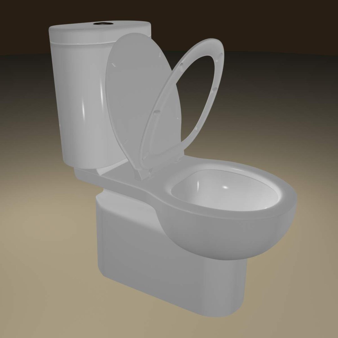 flush toilet 3d model