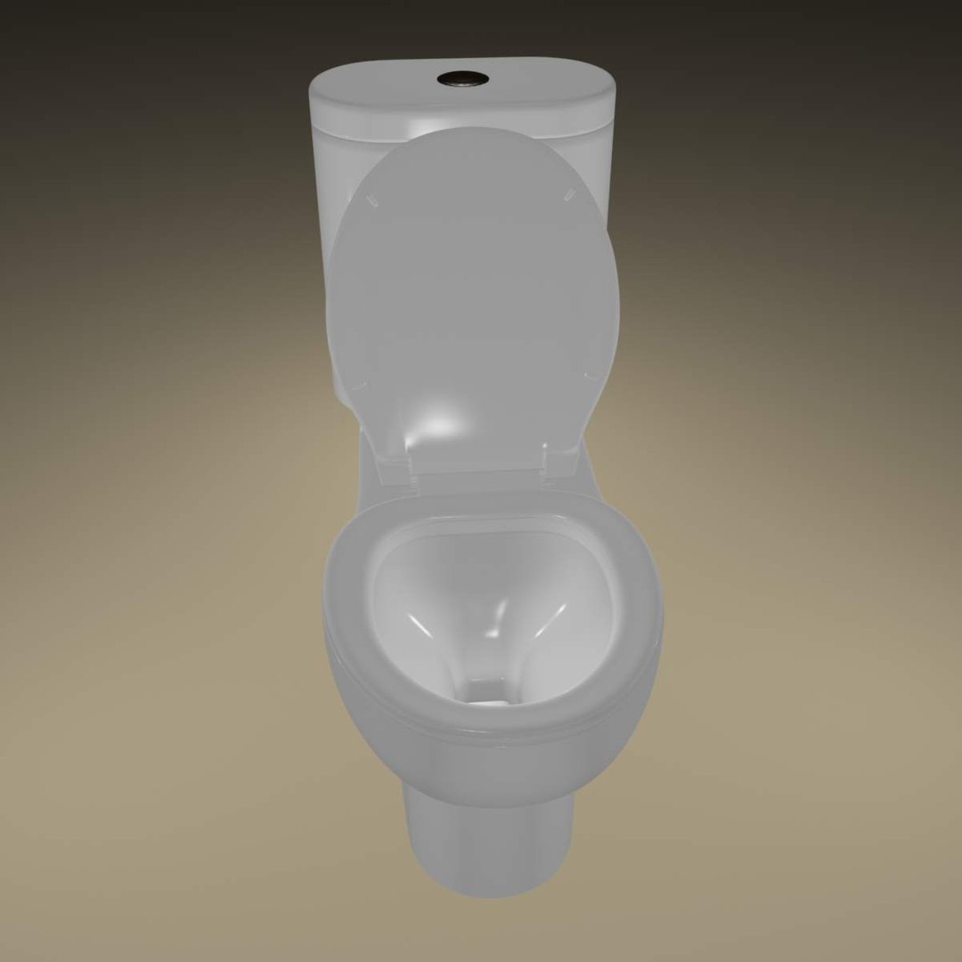 flush toilet 3d model