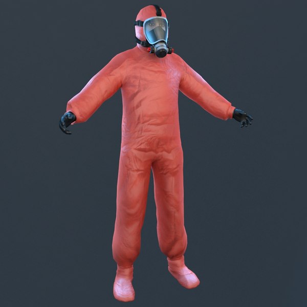 Hazmat Trabalhador Vermelho Modelo 3D - TurboSquid 1411107