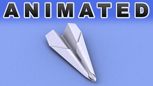 3d model sheet paper aeroplane
