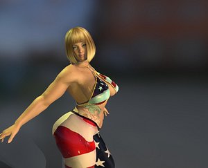 3D woman rigged
