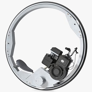 Monowheel Motorcycle White