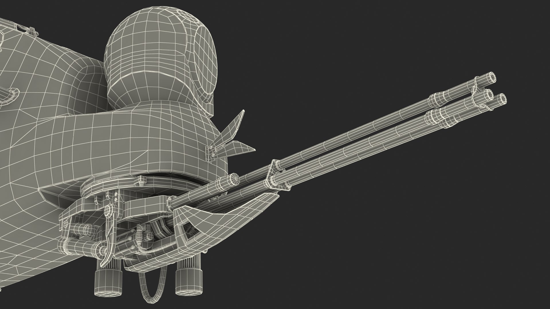 Combat Gray Helicopter Rigged model - TurboSquid 2136144