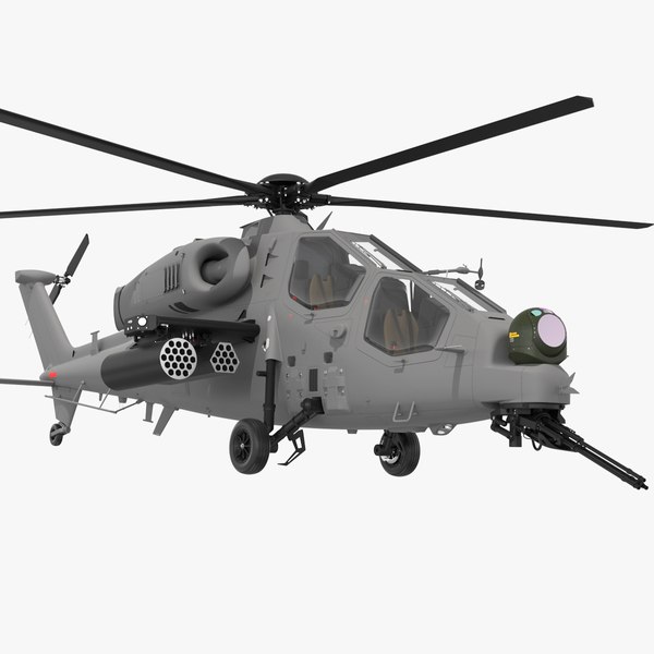 modelo 3d Helicóptero gris de combate aparejado - TurboSquid 2136144