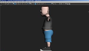 3D punk kid model