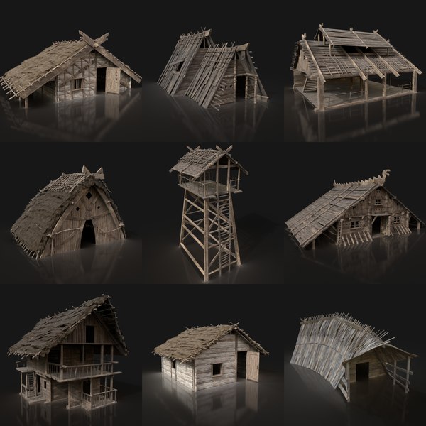 modelo 3d COLECCIÓN DE CONSTRUCTOR DE ASENTAMIENTOS DE ALDEA MEDIEVAL DE  NEXT GEN VIKING - TurboSquid 1558414