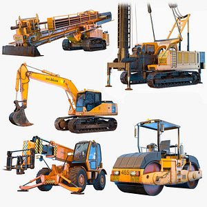 Heavy Construction Machinery Equipment Industrial 5 in 1 vol 1 PBR
