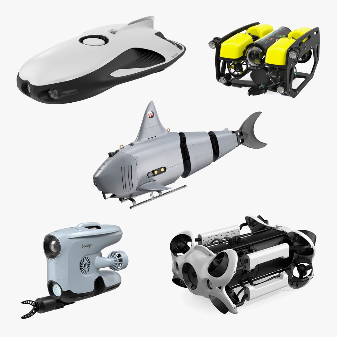 Underwater Robots Collection 4 3D model preview