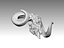 3D model bull goat statue head