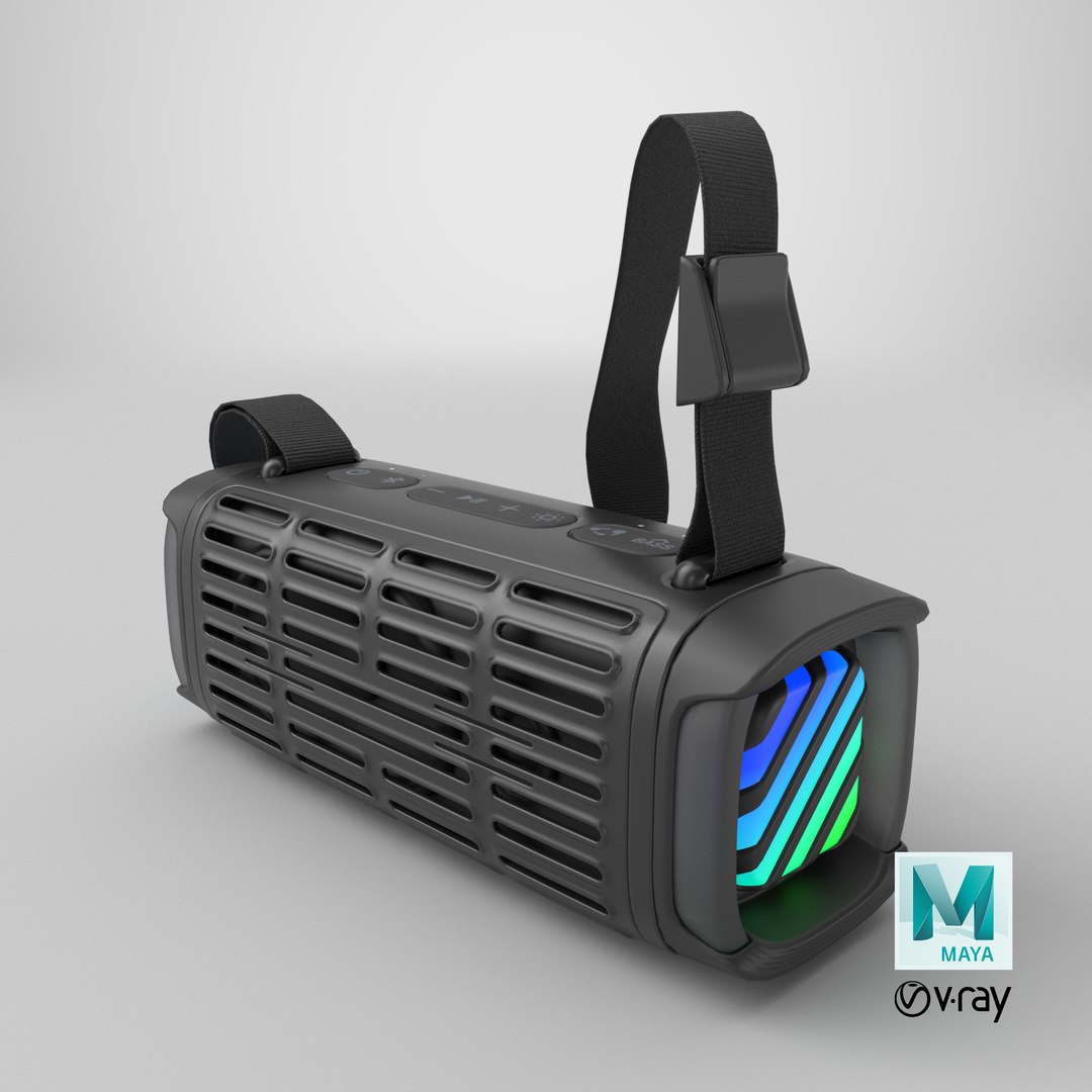 Portable Bluetooth Music Speaker with LED model https://p.turbosquid.com/ts-thumb/x2/mCySrN/eD/stemcell_maya_vray_render/png/1773064832/1920x1080/fit_q87/3ee53693ca8e600fdfee6bf9f8930765db381f8f/stemcell_maya_vray_render.jpg