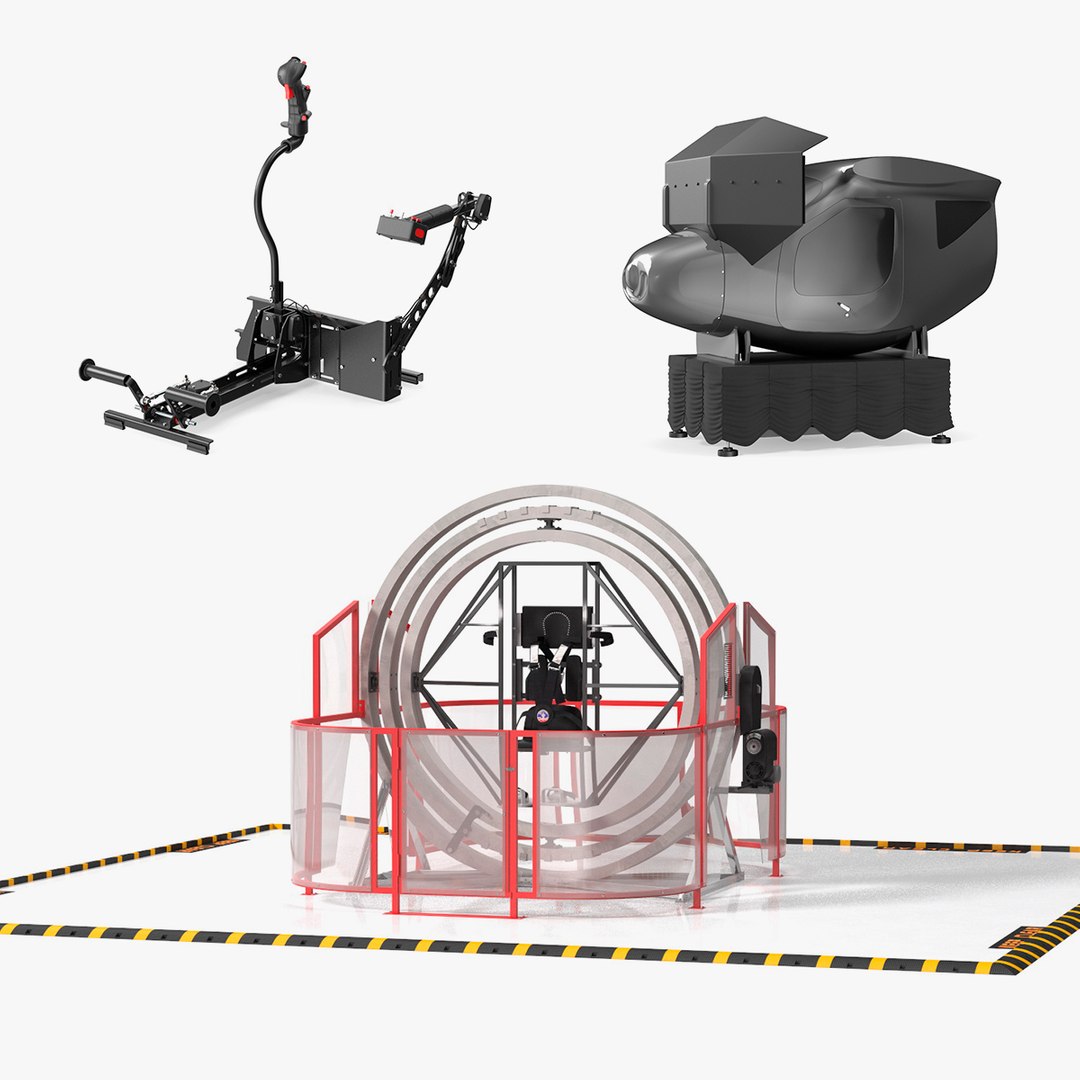 Flight Simulators Collection 3D model preview