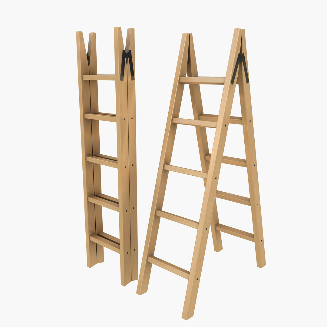 Max Wooden Folding Ladder   Image 1 