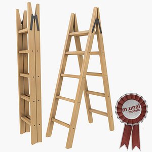 Wooden folding ladder 2