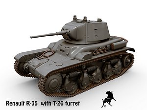 Renault R-35 with T-26 turret