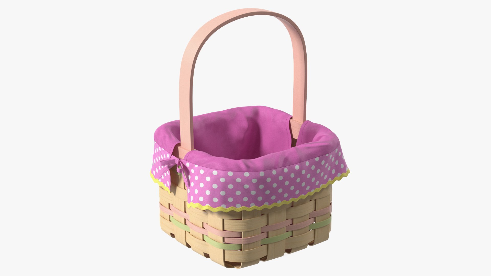 Wicker Basket 3D model preview
