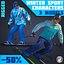 Real-Time Rigged Winter Sports Characters PBR Collection