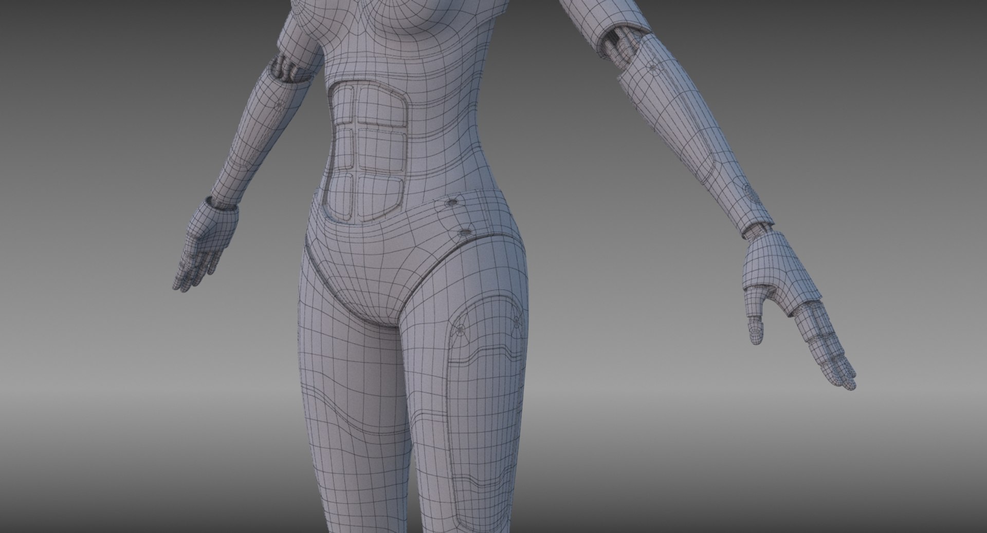 Sci-fi Female Cyborg 3d Max