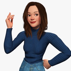 Toon Character  woman with Sweater