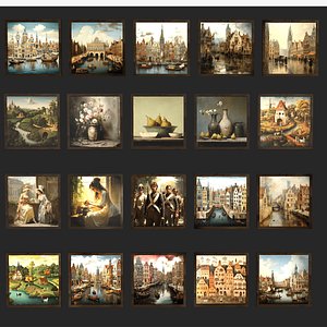 3D model Collection of paintings