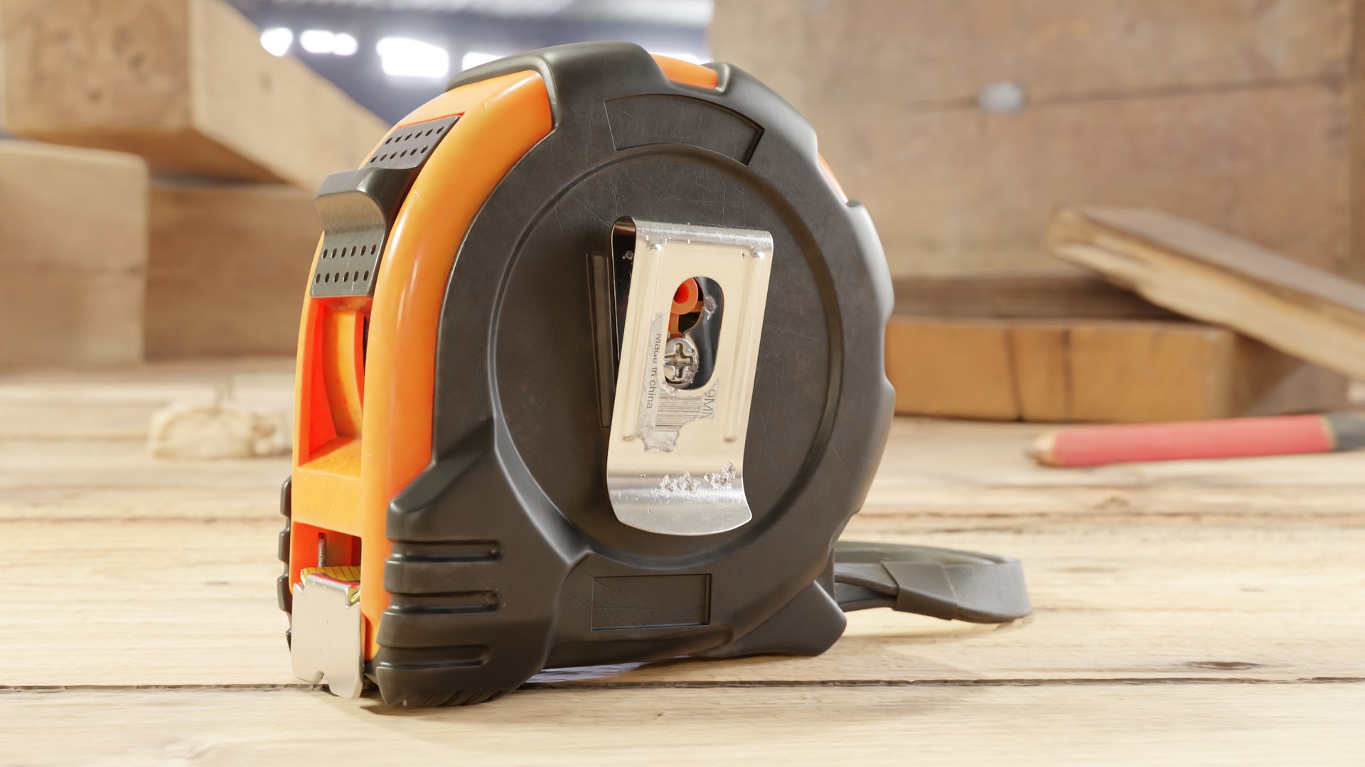 3D Metal retractable measuring tape model - TurboSquid 1945665