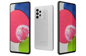 3D Samsung Galaxy A52s White Low Poly model