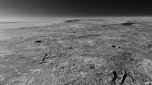 3D Moon Terrain Flat 3