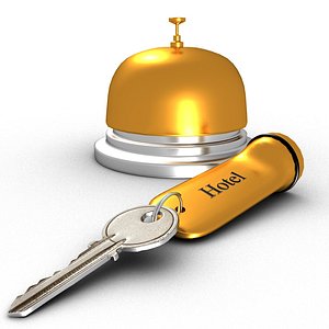 hotel bell key 3D model