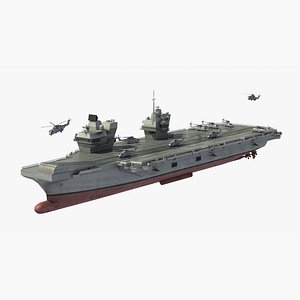 royal navy cvf aircraft carrier 3D