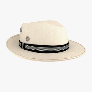 3d model fedora hat isolated