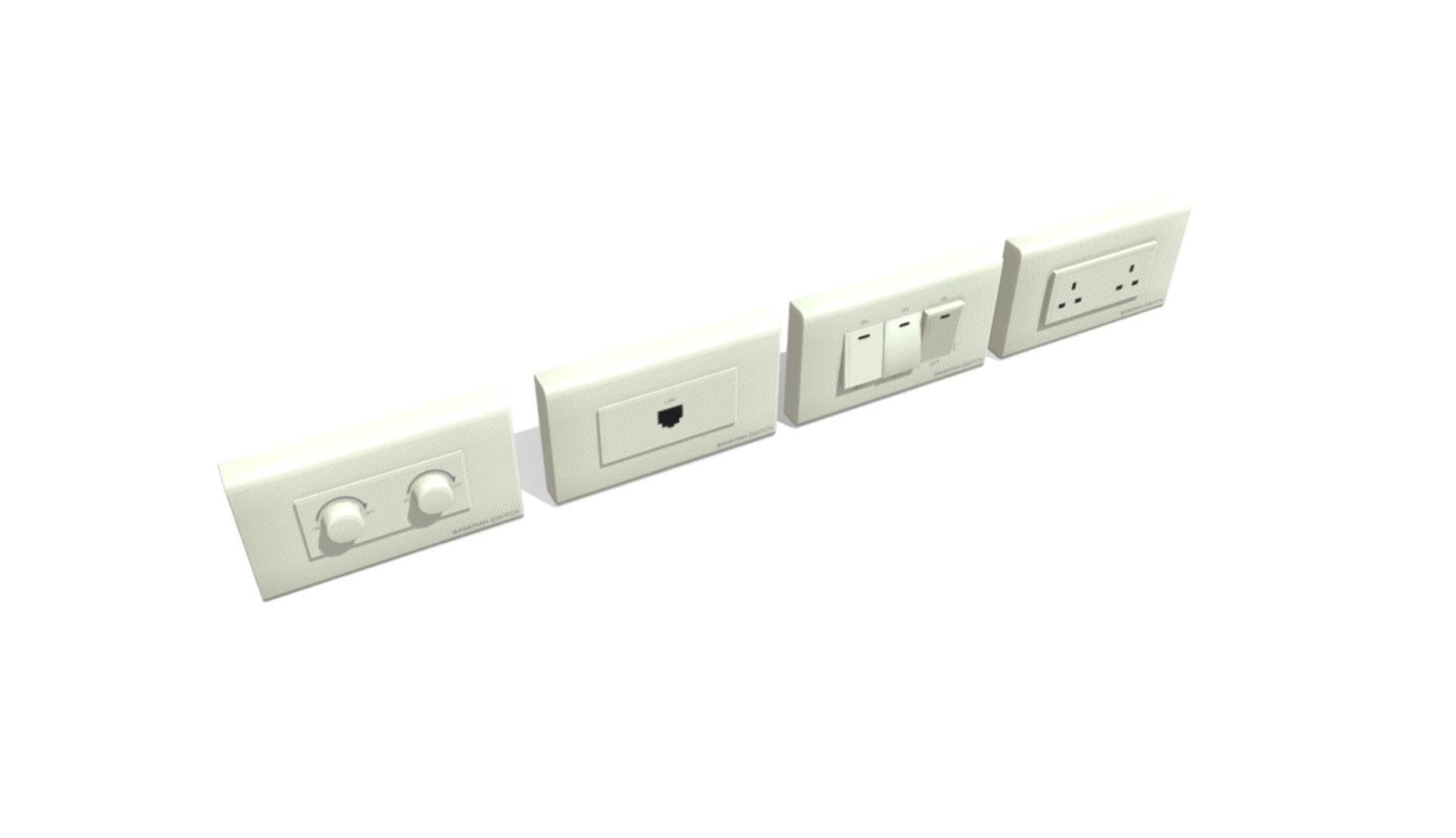 Plug Socket Realistic 3D Model - TurboSquid 1700093