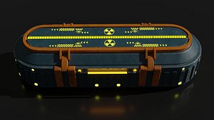 3D Sci-Fi Container 3D model model