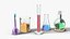 Laboratory Glassware Collection - 5 Pieces (Flasks, Beaker, Graduated Cylinder)