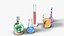 Laboratory Glassware Collection - 5 Pieces (Flasks, Beaker, Graduated Cylinder)