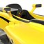 formula car rigged yellow 3d model